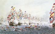 Flottparad in Portsmouth the 23 Jun 1814 to remembrance of one besok of the presussiske king ochh the Russian emperor unknow artist